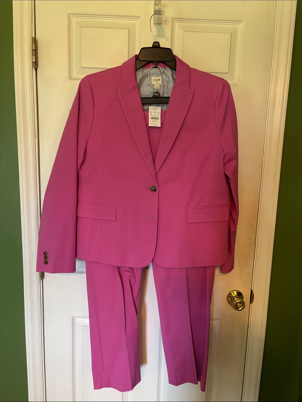 J. Crew Hot Pink Blazer and Pants Set